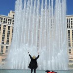 'conducting' the water jets at Bellagio