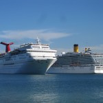 Cruise ships leaving Miami