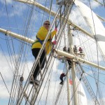 On the rigging!