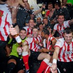 The Saints gain promotion to the Barclay's Premier league