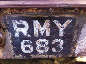 Scout tank licence plate